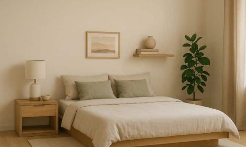 quarto pequeno estilo japandi 